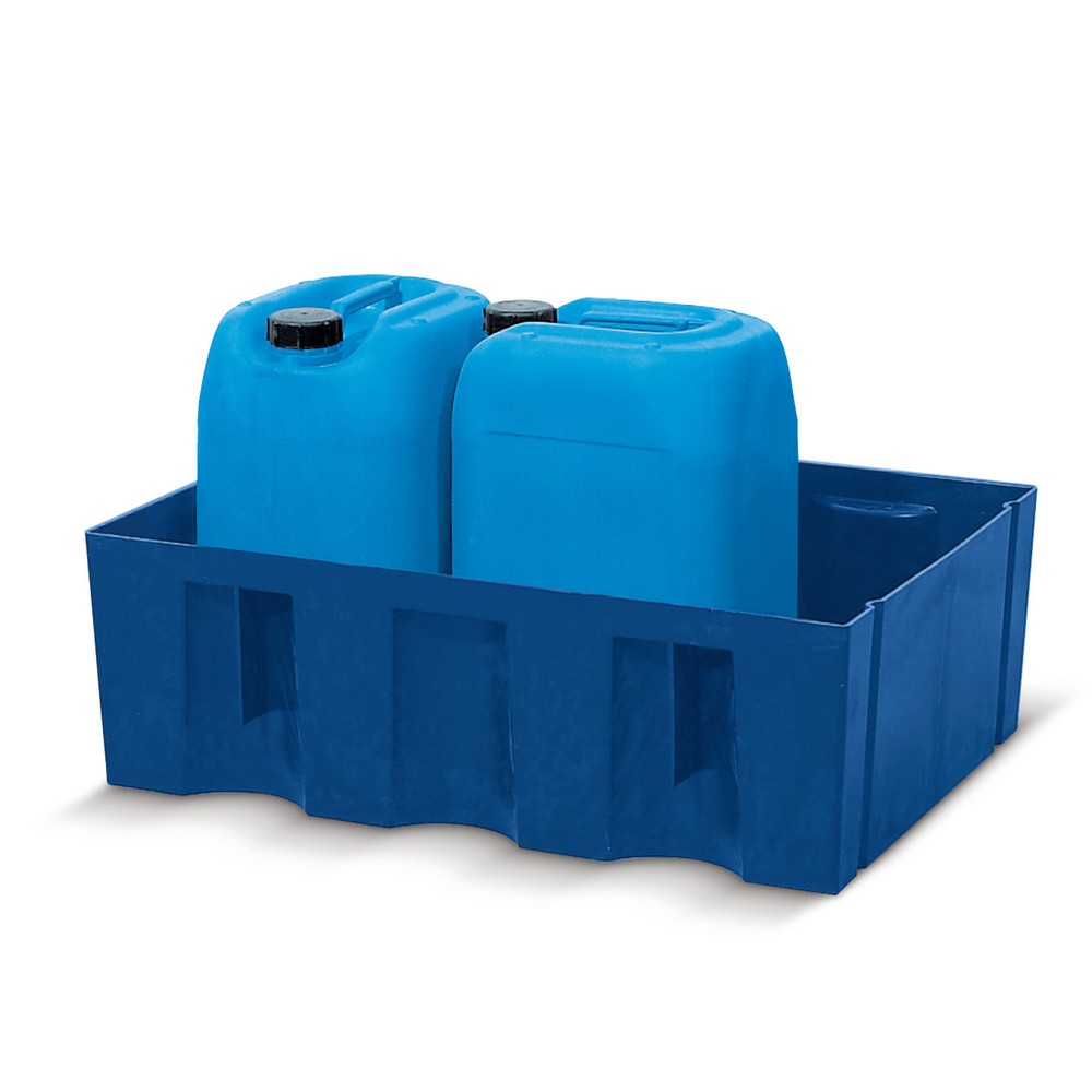 asecos® Auffangwanne für 60-Liter-Gebinde, HxBxT 235 x 725 x 525 mm, ohne Gitterrost