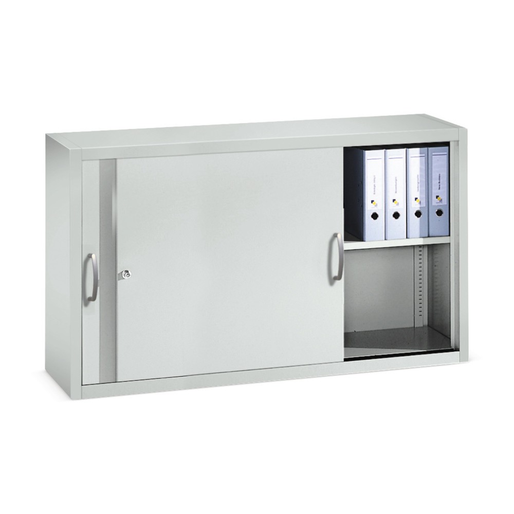 Aufsatzschrank für C+P Werkstatt-Schiebetürenschrank, 1 Fachboden, HxBxT 790 x 1.200 x 400 mm, rubinrot, anthrazitgrau