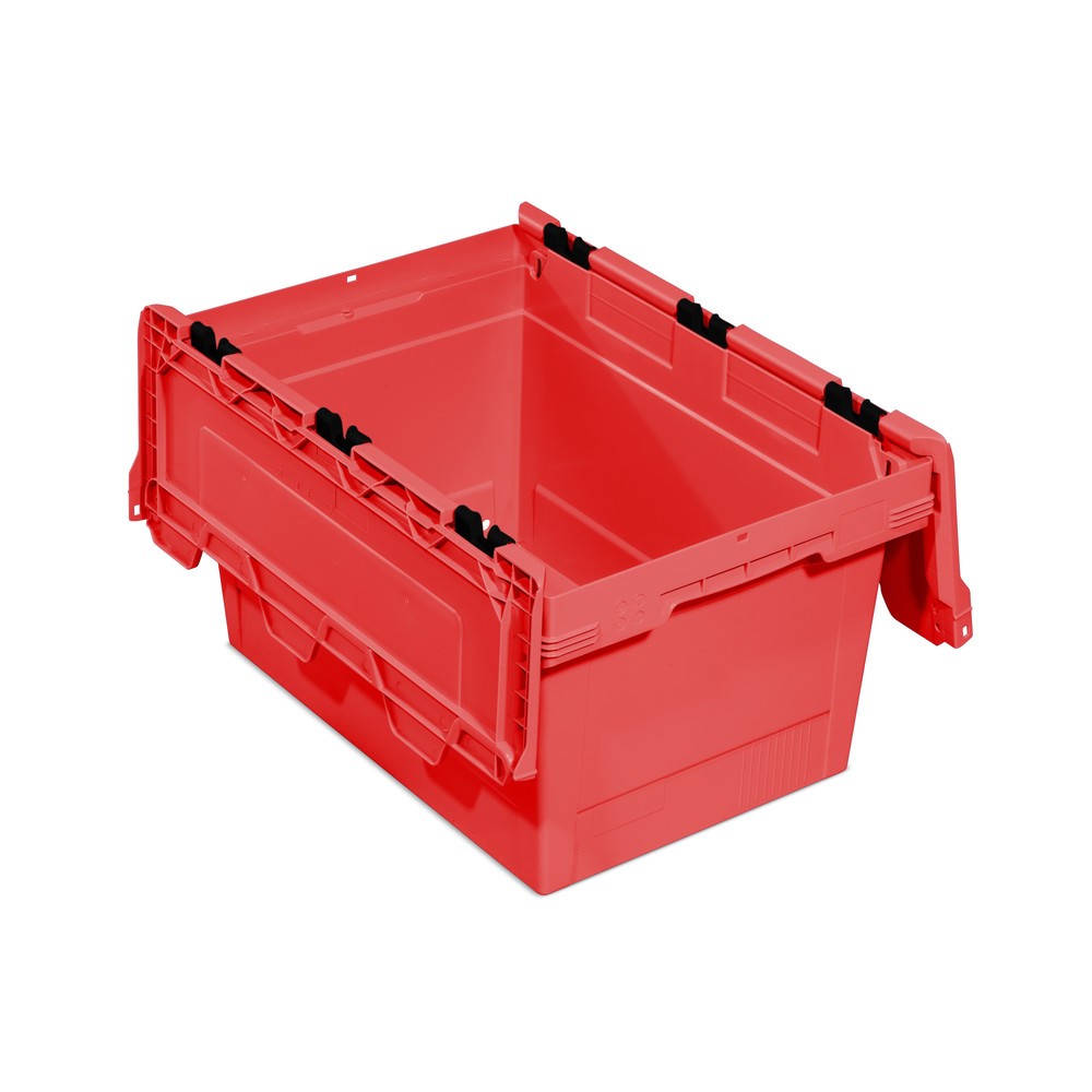 Bac de transport en PP, 58 litres, rouge