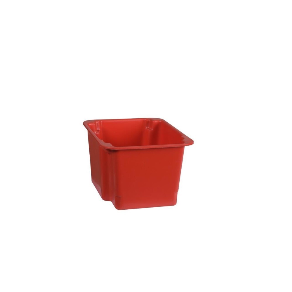 Bacs empilables rotatifs en polypropylène, 6 litres, rouge