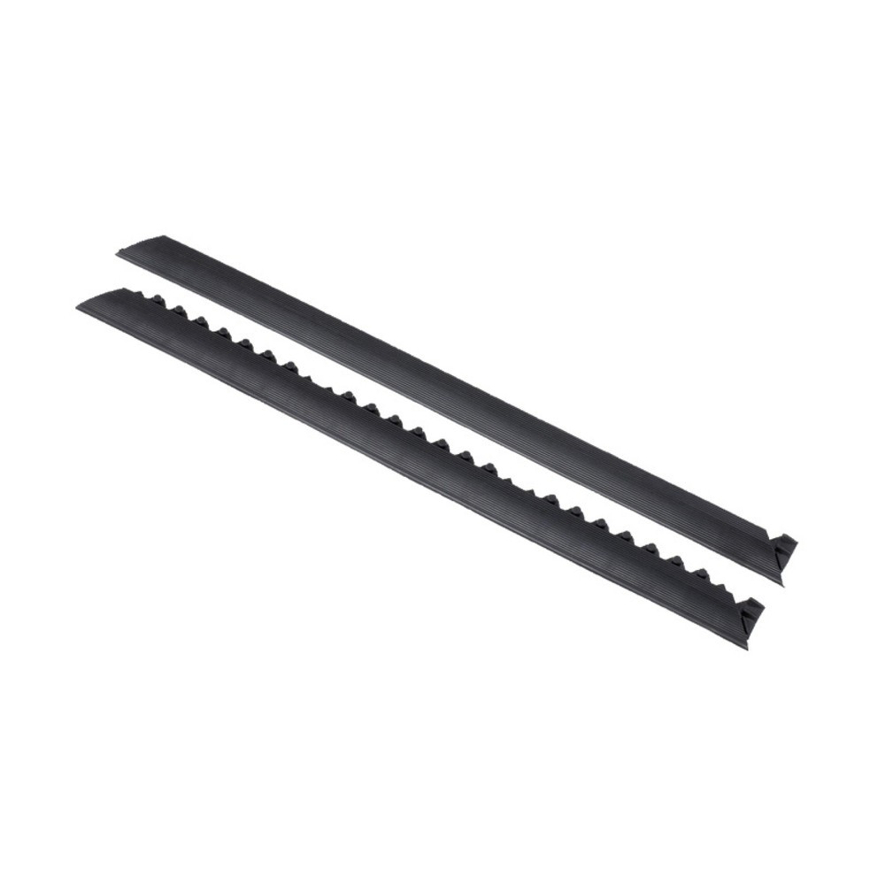 Baguettes pour système modulaire de dalles de sol pour postes de travail de montage, sans picots, lxP 50 x 910 mm, noir