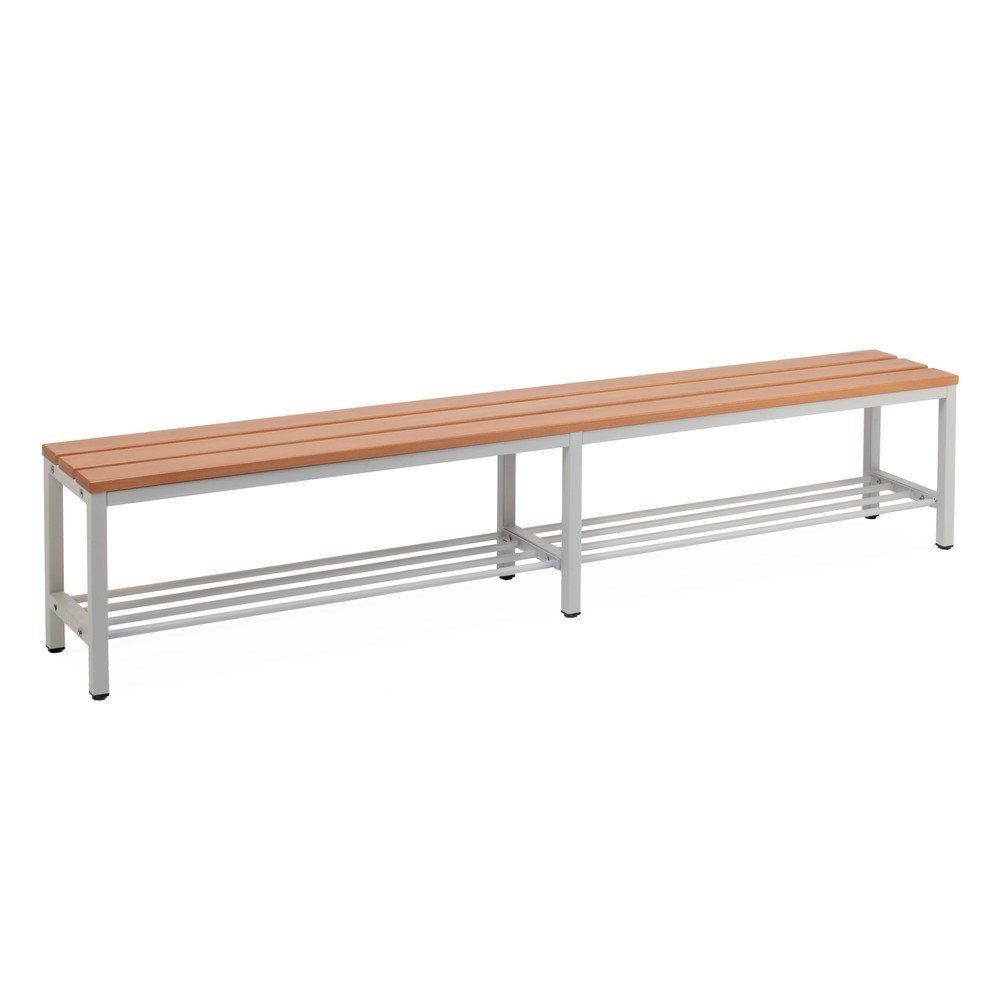 Banc pour vestiaire Steinbock®, longueur 1 000 mm, avec porte-chaussure