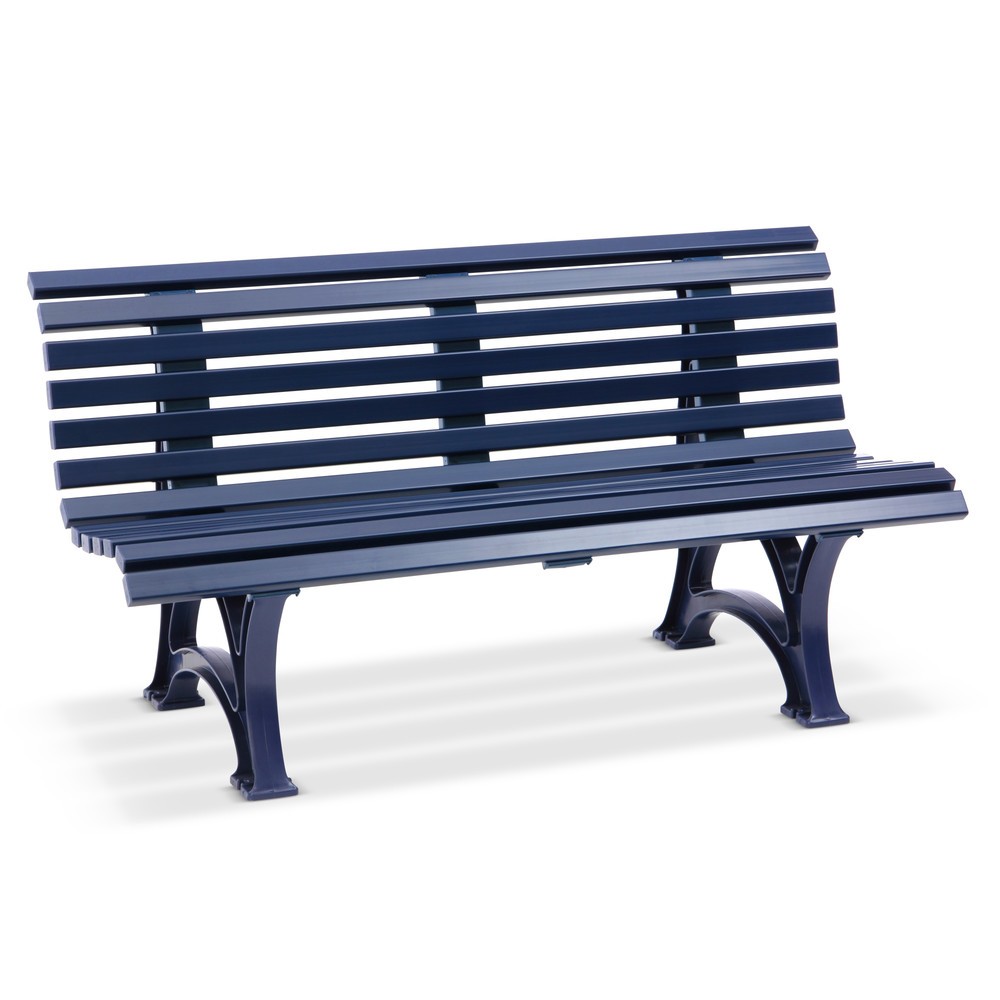 Banc Genf, longueur de 1 500 mm, 2 pieds, bleu