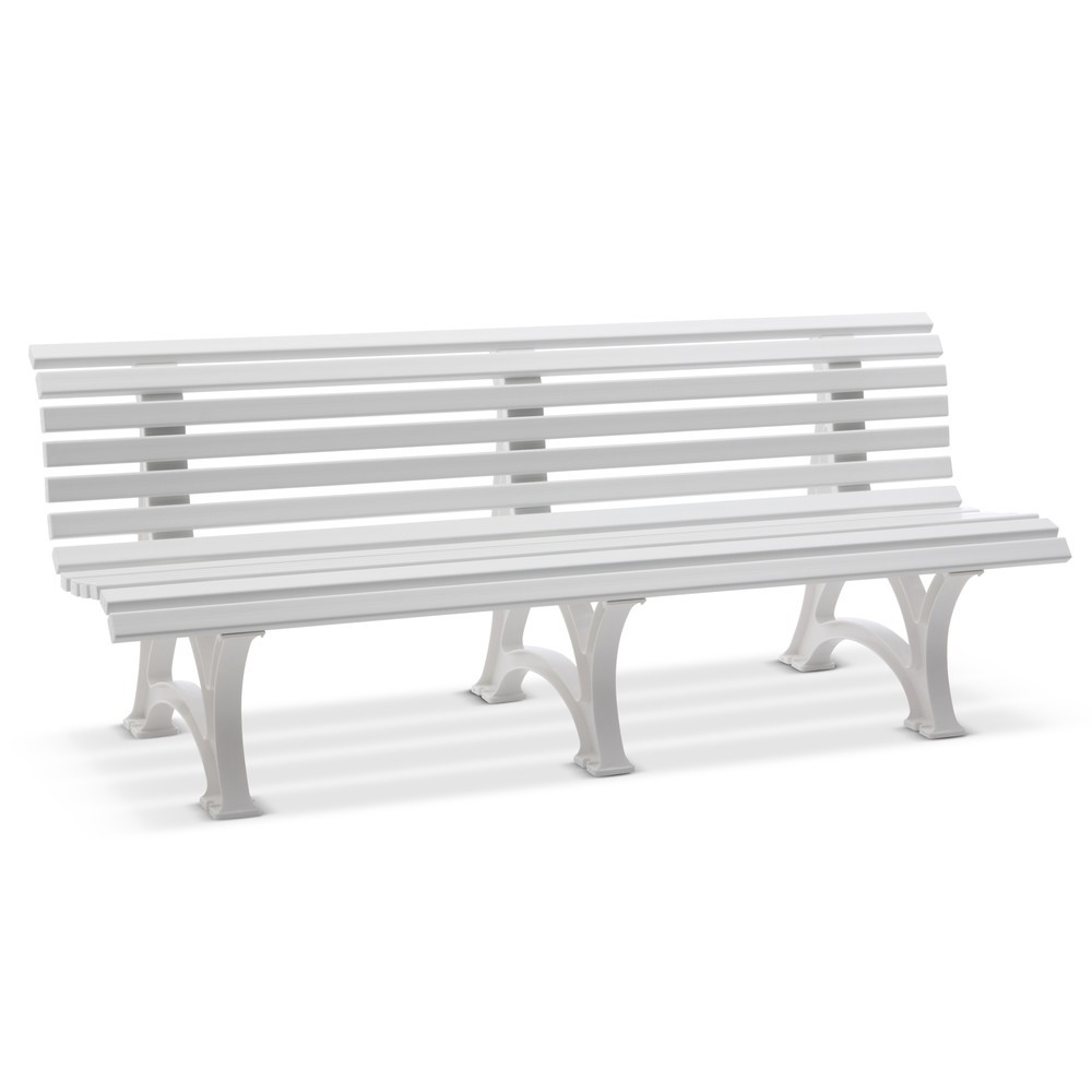 Banc Genf, longueur de 2 000 mm, 3 pieds, blanc