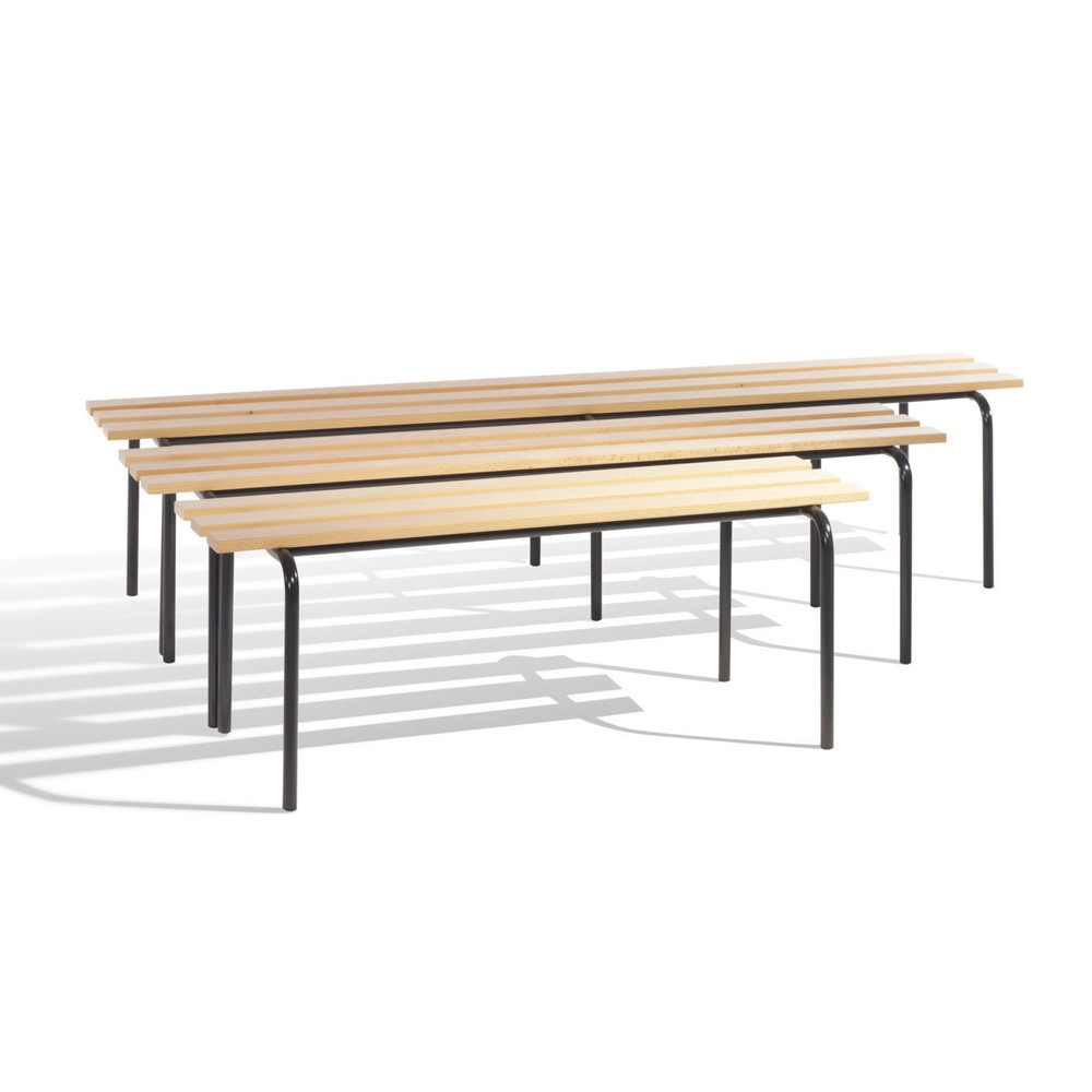 Banc pour vestiaire C+P, empilable, longueur 1 200 mm