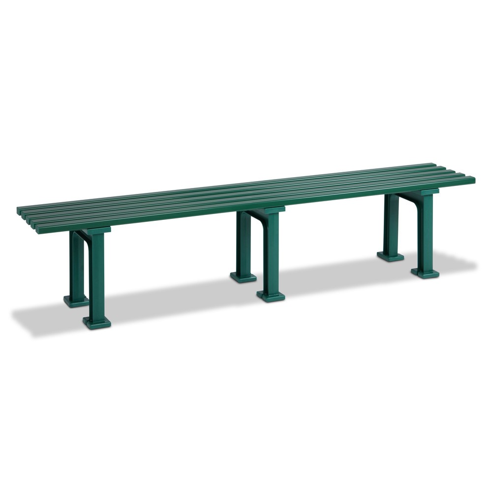 Banquette Bâle, longueur 2 000 mm, 3 pieds, verte