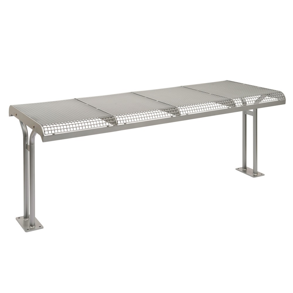 Table en treillis métallique Ergolax, HxlxP 780 x 1.958 x 780 mm, avec fixation par bride, brun gris