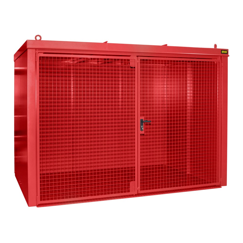 Bauer® Gasflaschen-Container GFC-B, feuerbeständig, für max. 96 Flaschen, feuerrot