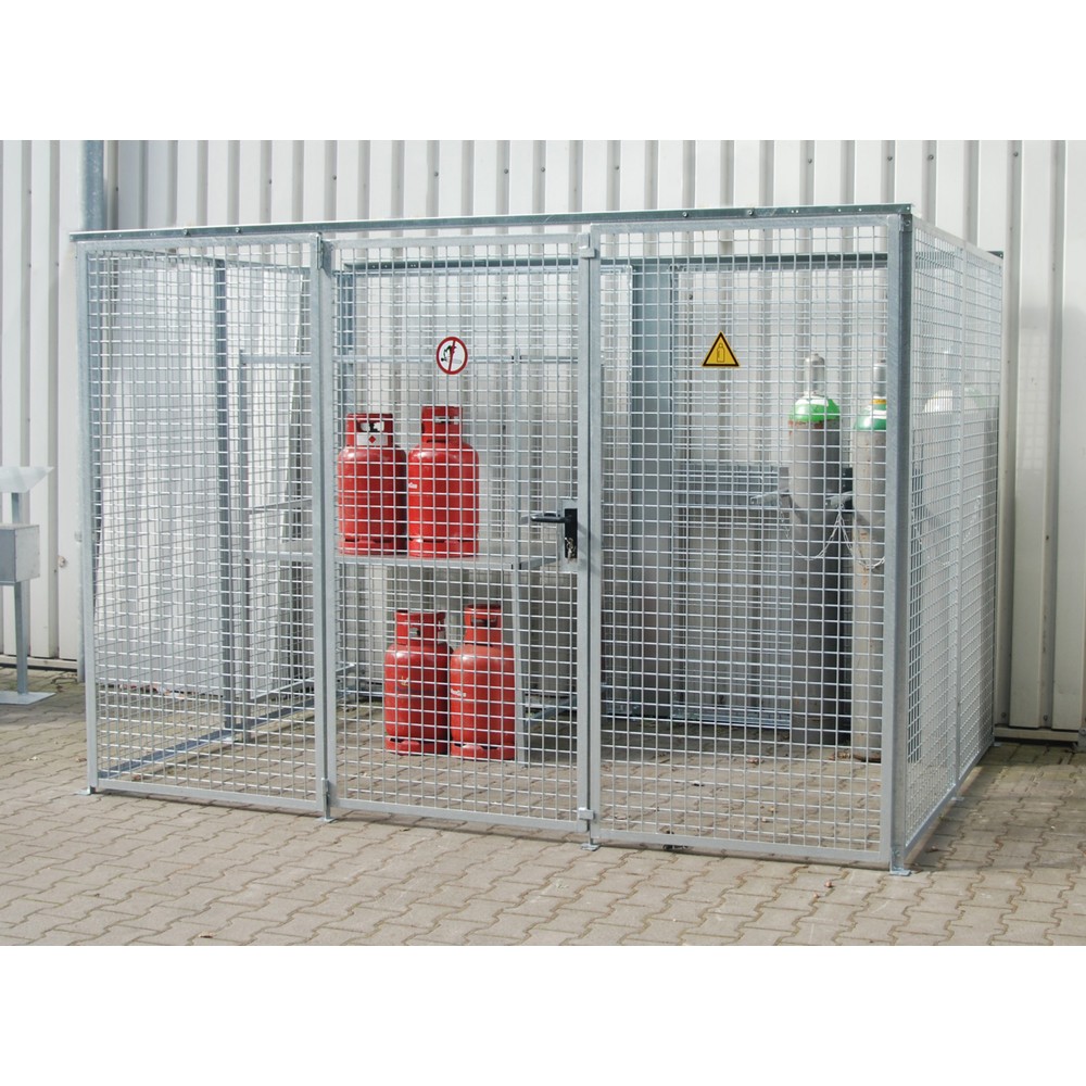 Bauer® Gasflaschen-Lagerbox TRGS 510 ohne Dach, 1-türig, 104 Flaschen