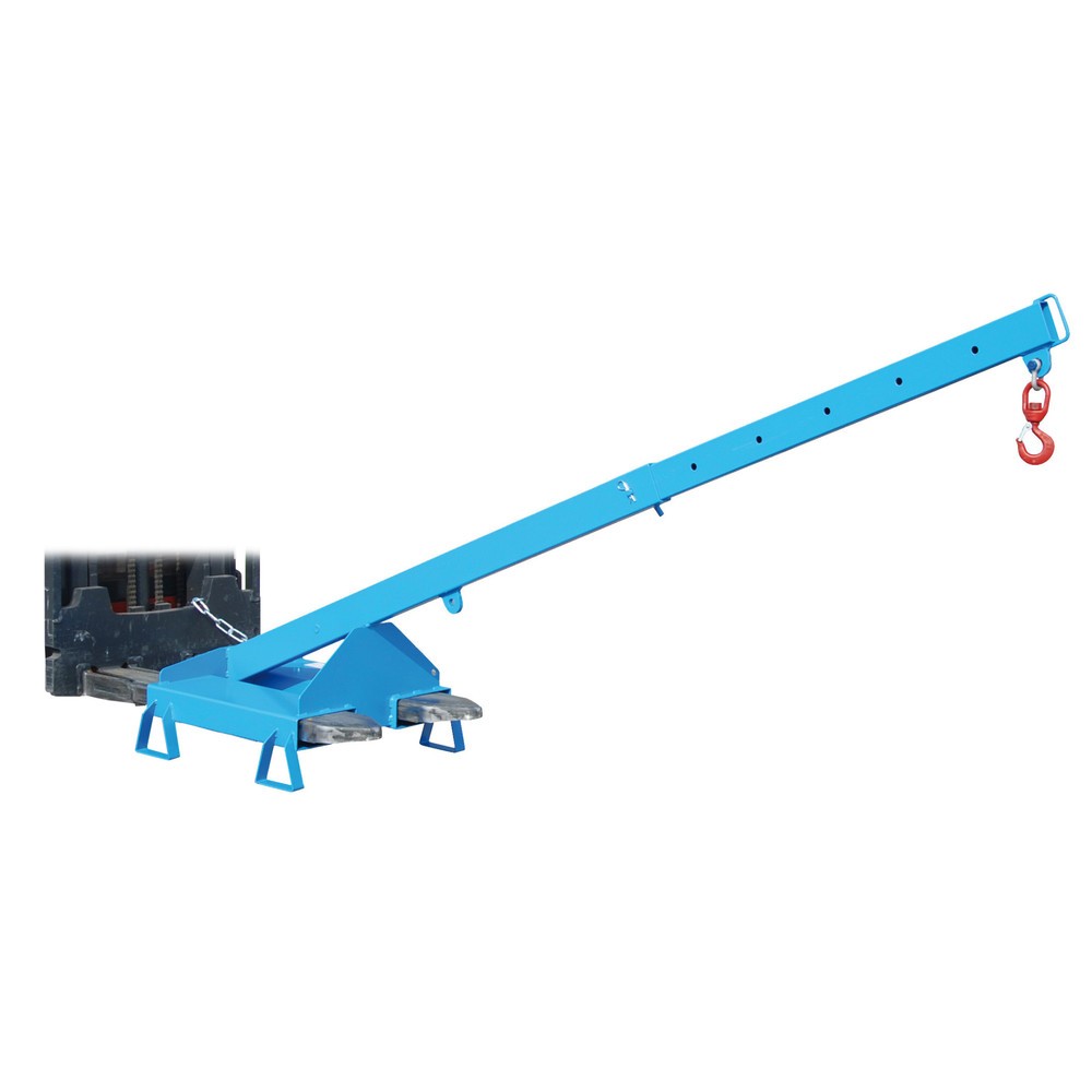 Bauer® Lastarm Modell 3, teleskopierbar, 2 Hakenpositionen, Grundlänge 1.600 mm, TK 1.000 kg, lichtblau