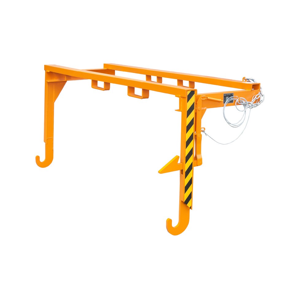 Bauer® Traverse pour benne basculante empilable, volume 2 m³, RAL 2000 orangé jaune