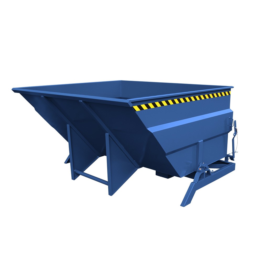 Eichinger® Benne basculante extra large et massive, 2 500 kg, 5 000 litres, bleu gentiane