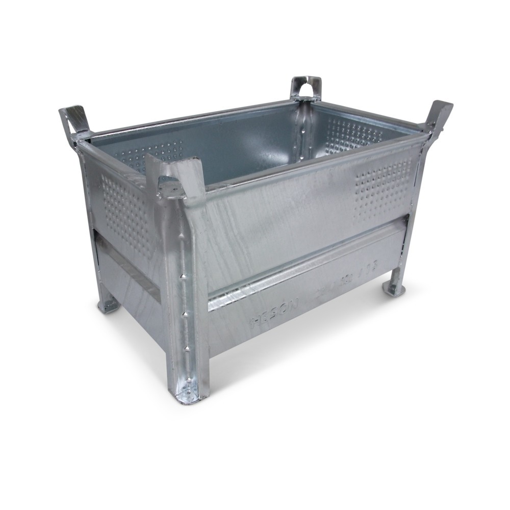 Berceau empilable HESON®, avec parois pleines, capacité de charge 2 000 kg, l x P 800 x 500 mm