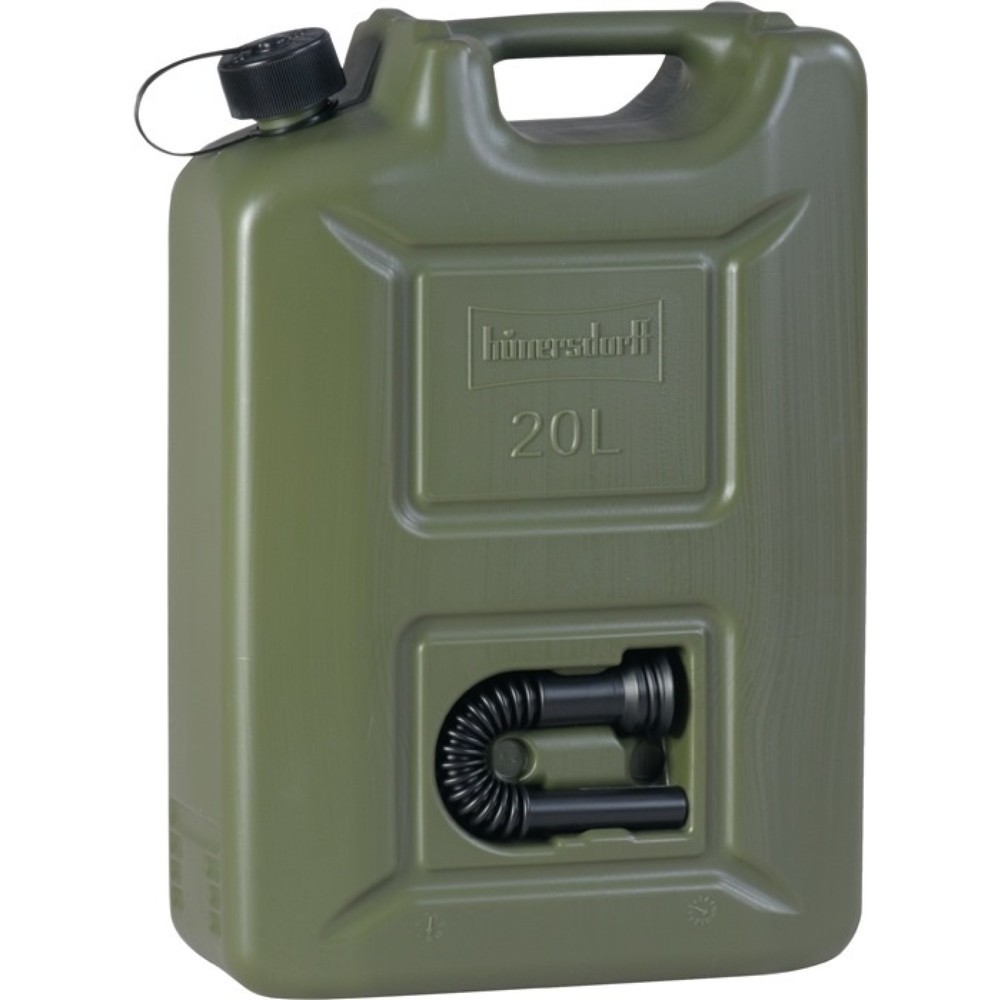 Bidon pour carburant profil contenu 20 l vert olive HDPE L350xl165xH495 mm HÜNER