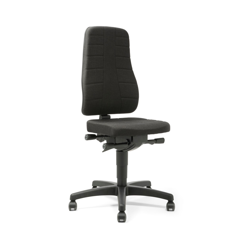 bimos Arbeitsdrehstuhl All-In-One Highline, Stoff, mit Rollen, schwarz