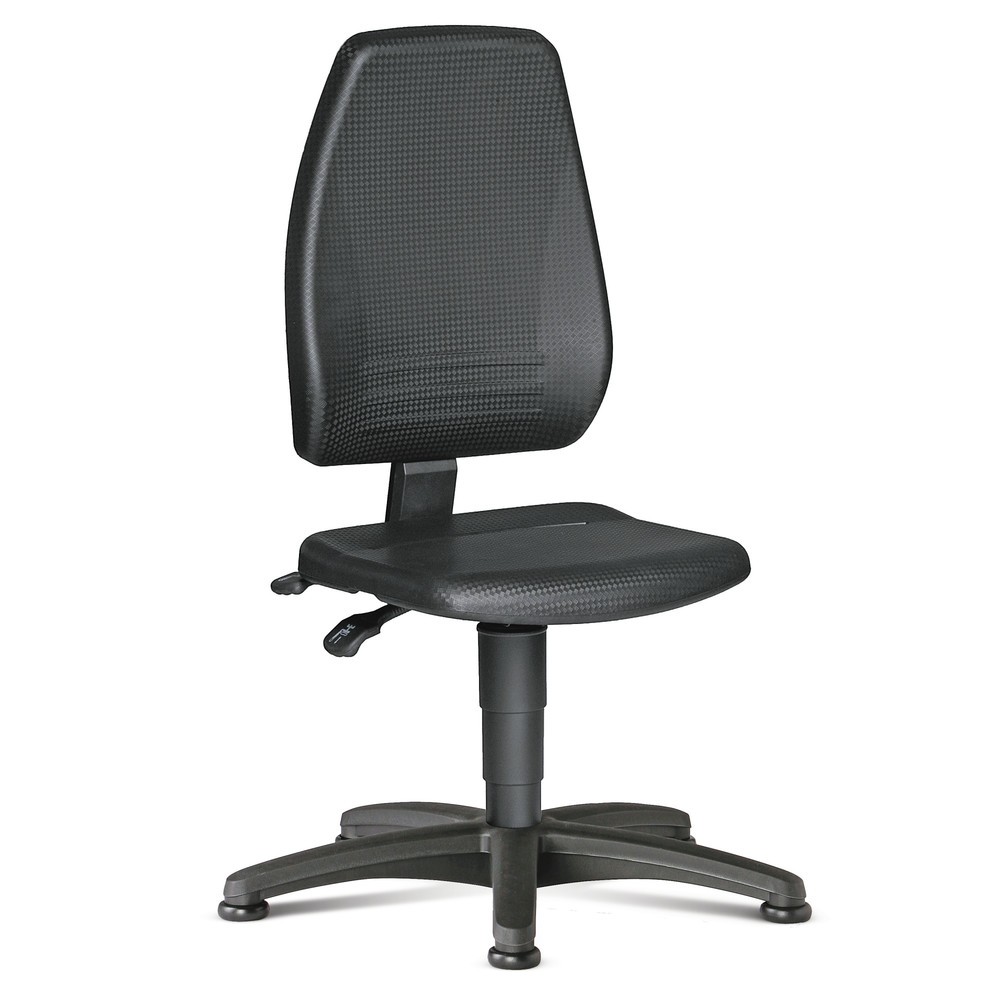 bimos Arbeitsdrehstuhl SoftTouch, hohe, ergonomische Rückenlehne, Sitzhöhe 440-620 mm, Rollen, schwarz