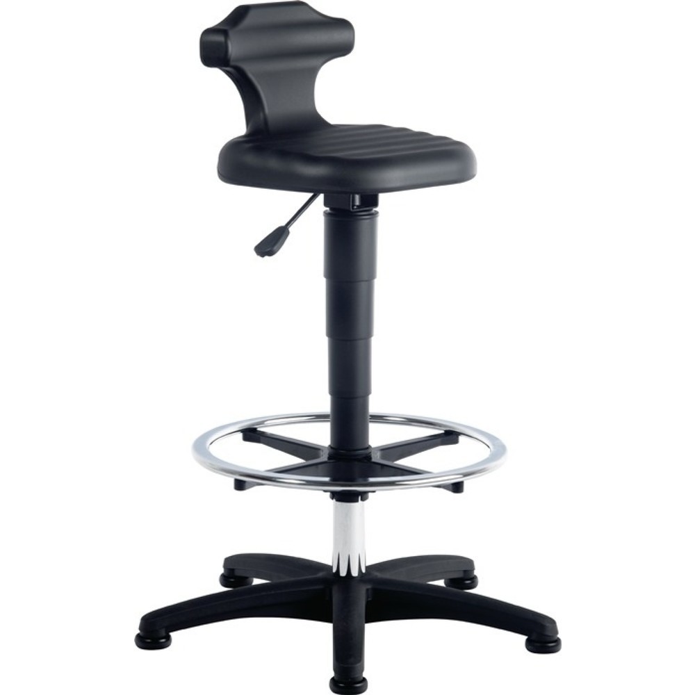 Siège/chaise assis-debout bimos Flex, hauteur d'assise réglable 510-780 mm, mousse intégrale, avec anneau repose-pieds