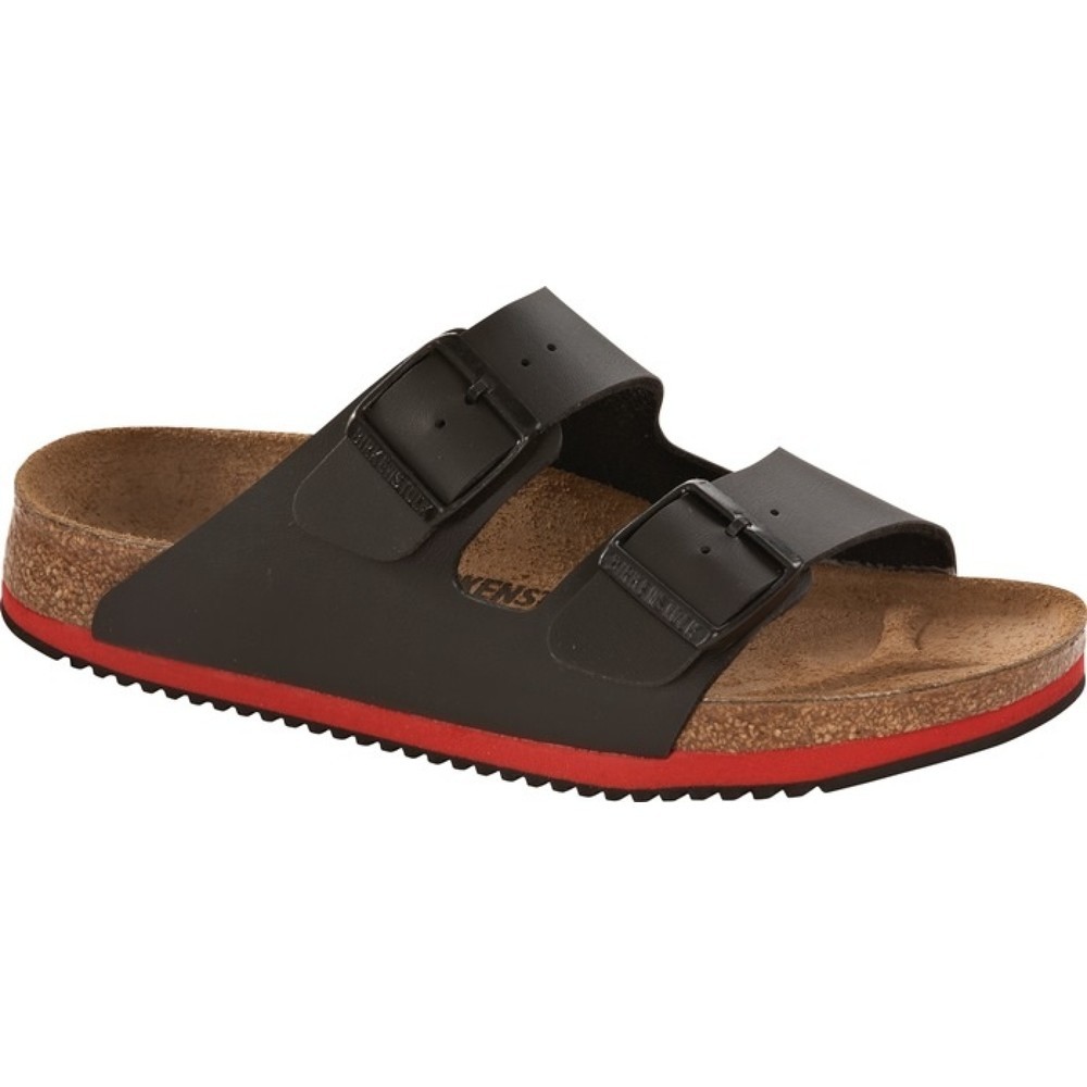 BIRKENSTOCK Sandale Arizona Super Grip, Birko Flor, Größe 39 schwarz, DIN EN ISO 20347