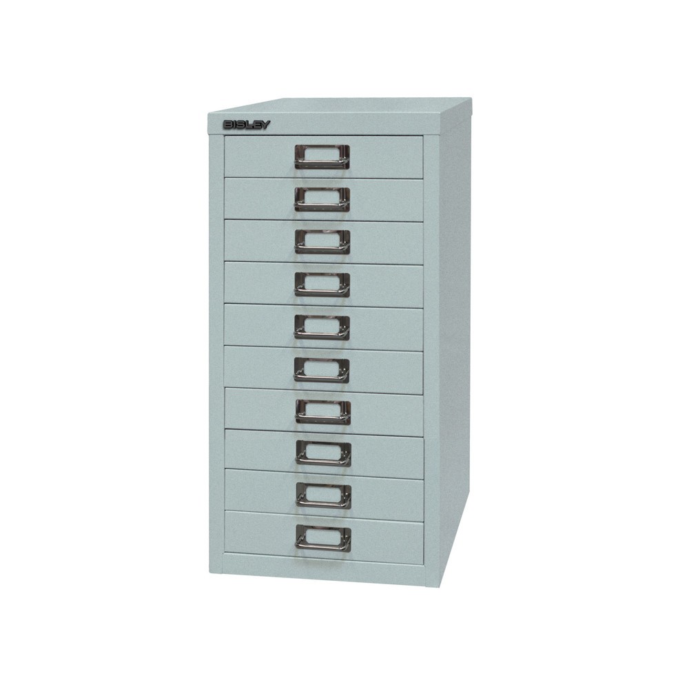 BISLEY Schubladenschrank Multidrawer, 10 Schubladen, silber