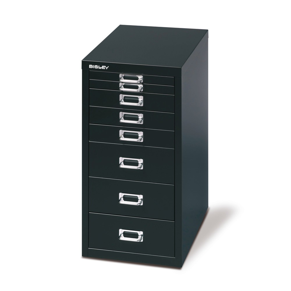 BISLEY Schubladenschrank Multidrawer, 8 Schubladen, schwarz