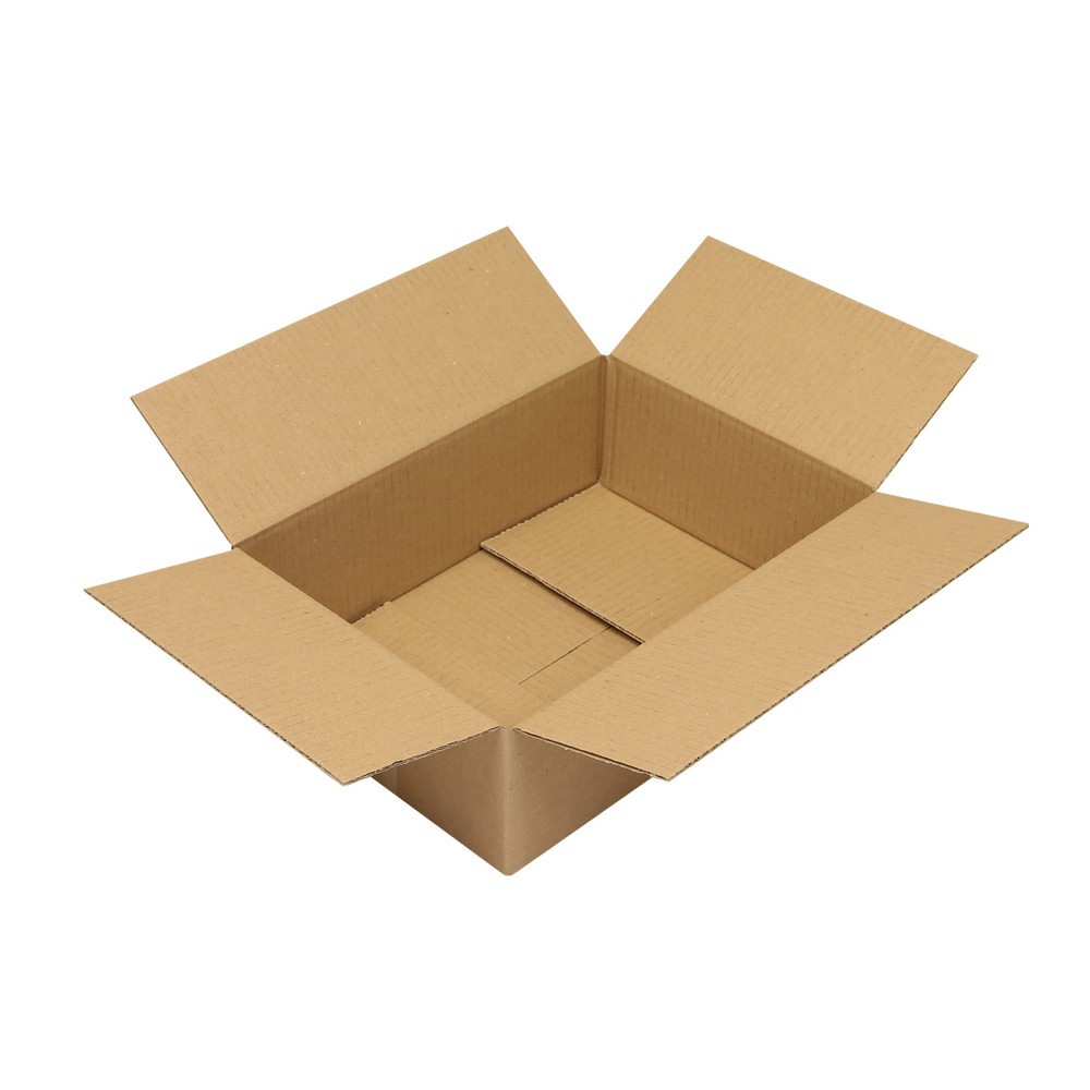 Boîte en carton ondulé pliable, cannelure simple, dimensions intérieures HxlxP 90 x 305 x 215 mm, qualité 1.20 B