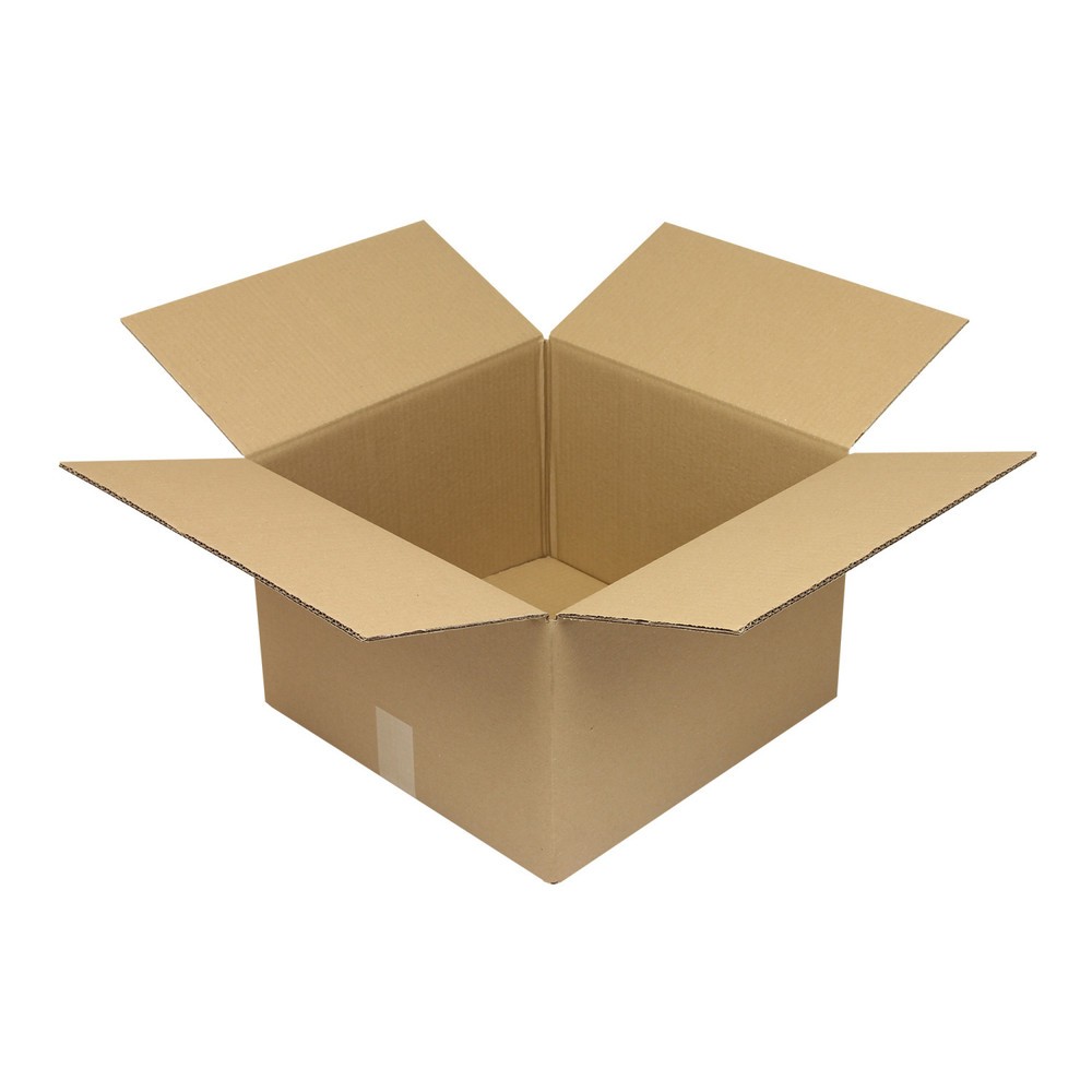 Boîte en carton ondulé pliable, cannelure double, dimensions intérieures HxlxP 250 x 390 x 390 mm, qualité 2.20 BC