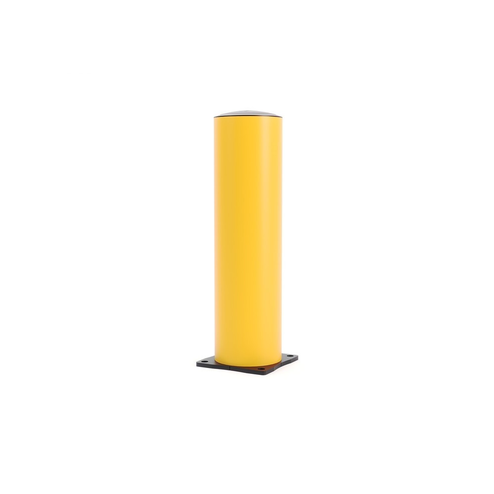 BOPLAN® Poteau de protection contre les impacts BO Impact, jaune, hauteur 750 mm, Ø 200 mm, socle électro-galvanisé