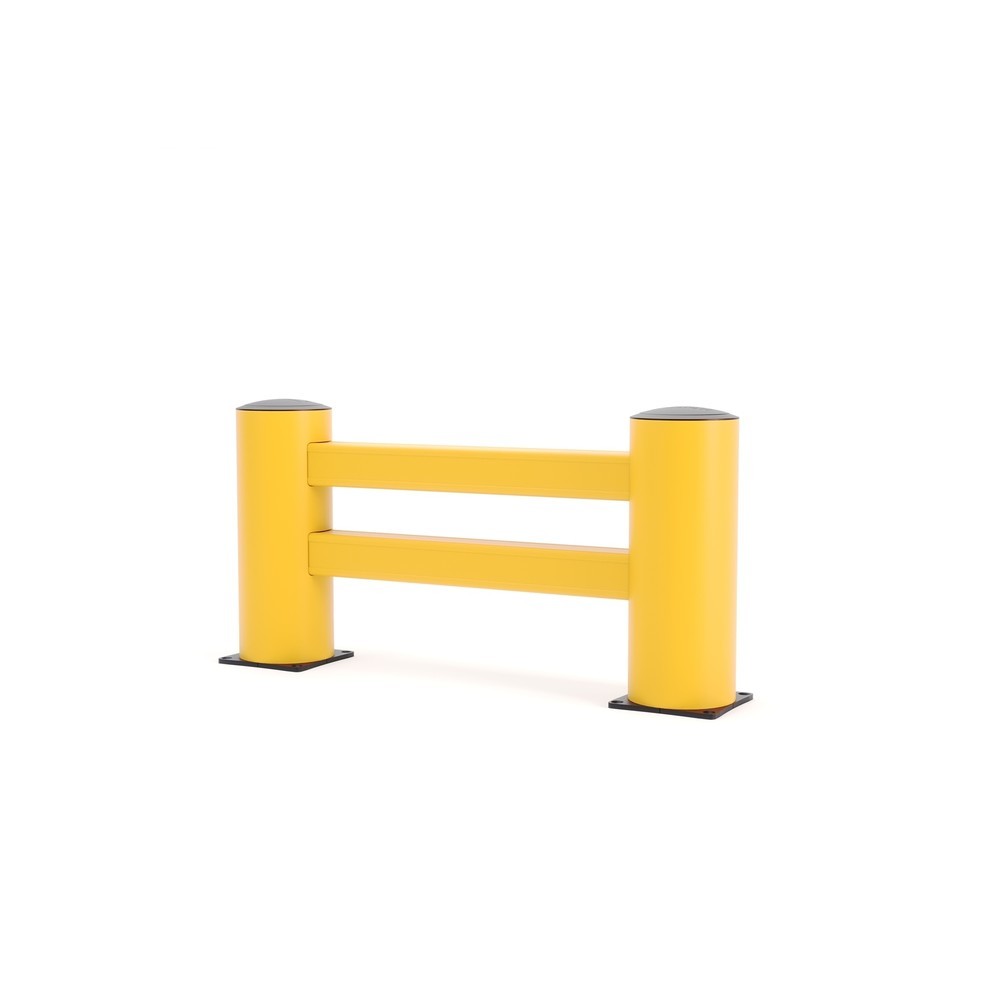 BOPLAN® Protection anticollision pour têtes de rayonnage RE Rack End, jaune, longueur 1.100 mm