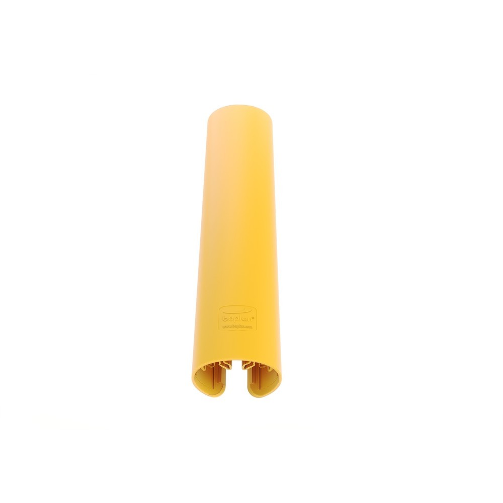 BOPLAN® Protection de rayonnages RackBull XL, jaune, hauteur 600 mm, pour profondeur de montants de rayonnage 70-80 mm