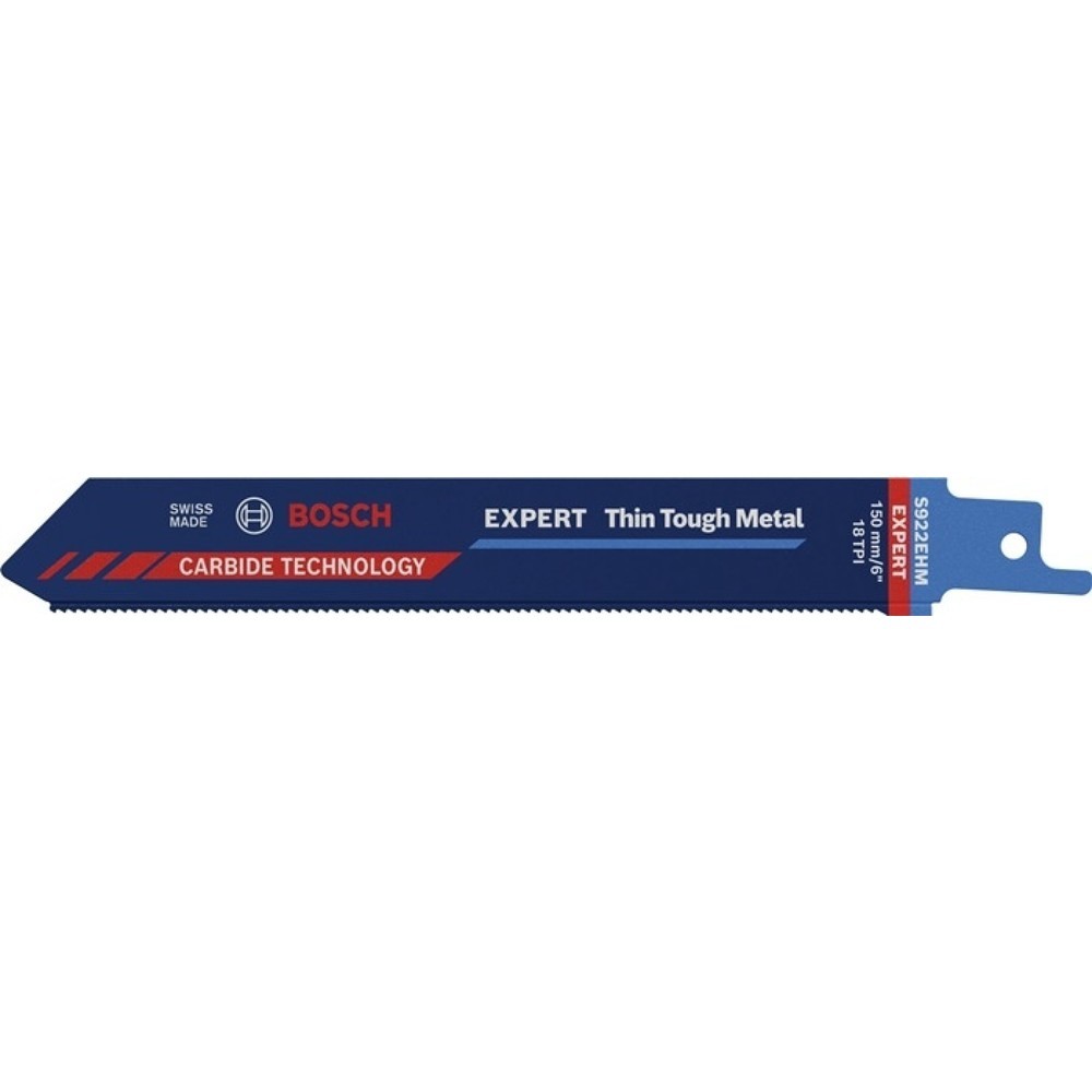 BOSCH Säbelsägeblatt Expert Thin Tough Metal, Zahnteilung TPI 18 1,4 mm, Länge 150 mm Breite 19 mm, 1 Stück / Karte, S-Schaft