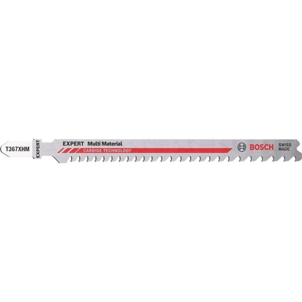 BOSCH Stichsägeblatt Expert Multi Material T 367 XHM, Gesamtlänge 132 mm, 3 Stück / Karte