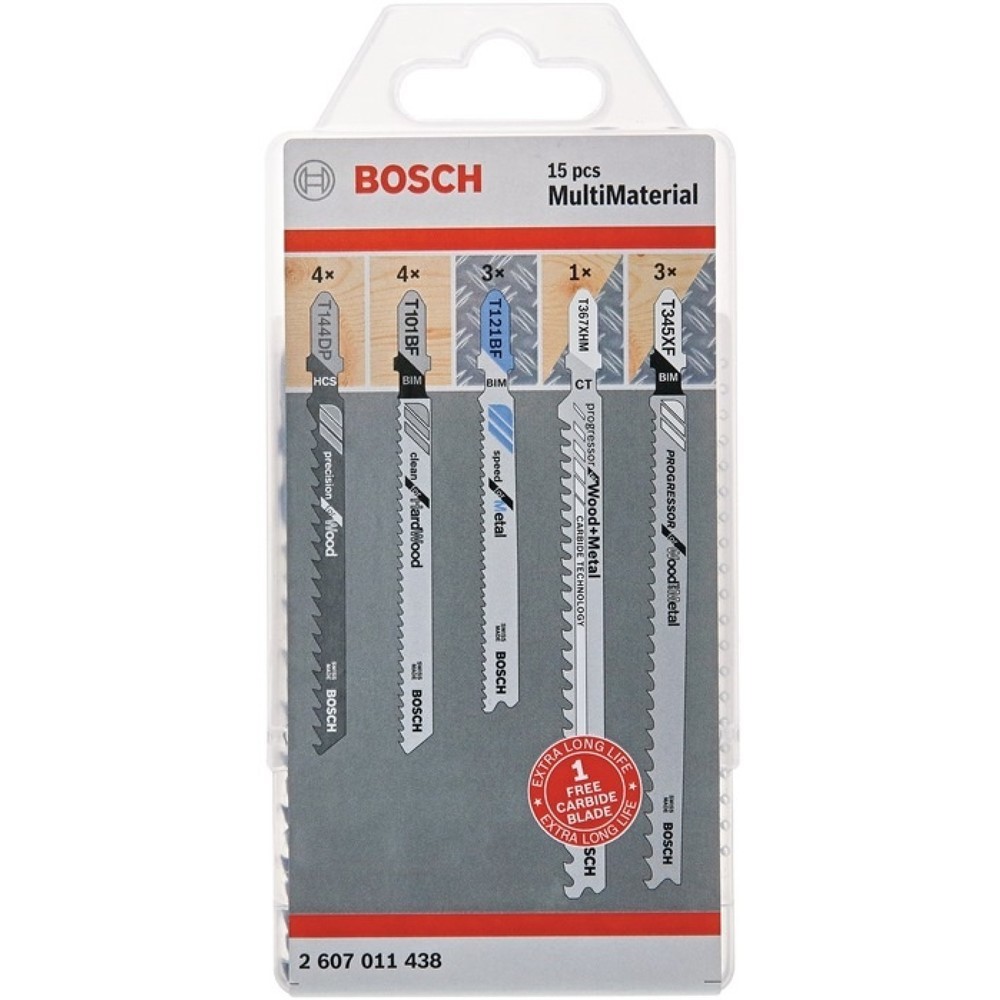 BOSCH Stichsägeblatt-Set JSB Multi-Material 15-tlg.Multi-Material