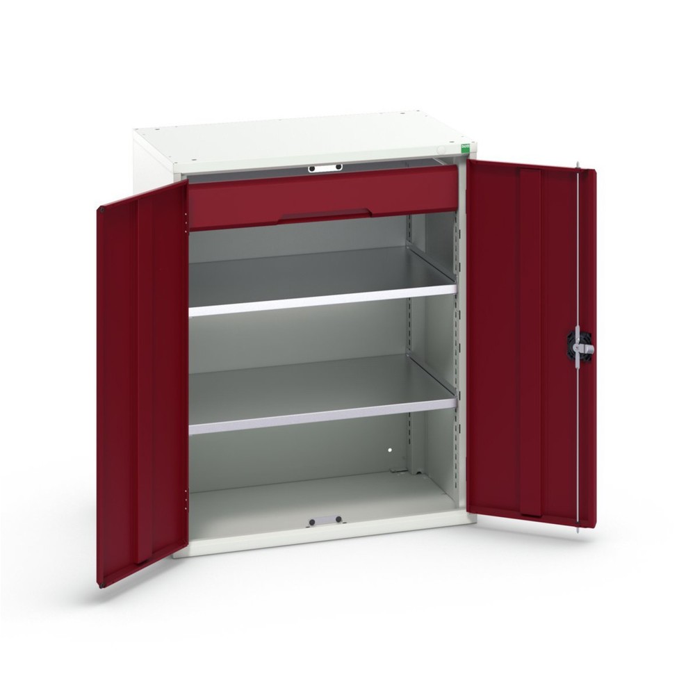 bott Armoire à portes battantes avec tiroirs verso, avec 2 tablettes et 1 tiroir, lxPxH : 800 x 550 x 1 000 mm