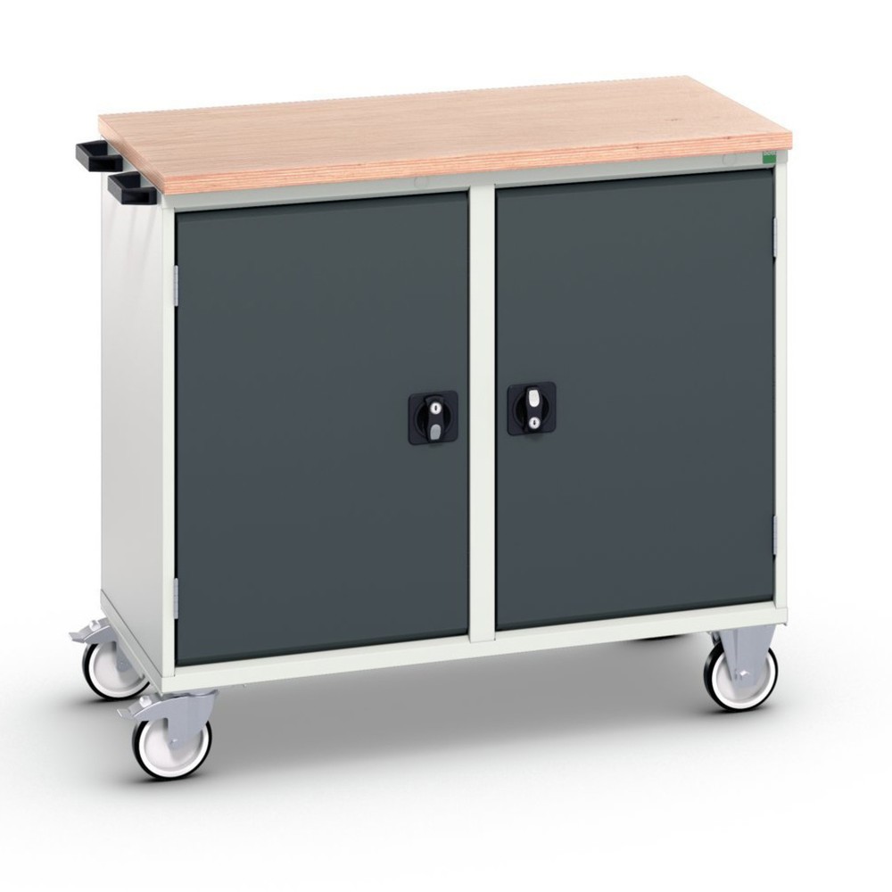 bott Chariot de montage verso, avec 2 portes, tablettes et top en multiplex, lxPxH : 1 050 x 600 x 980 mm