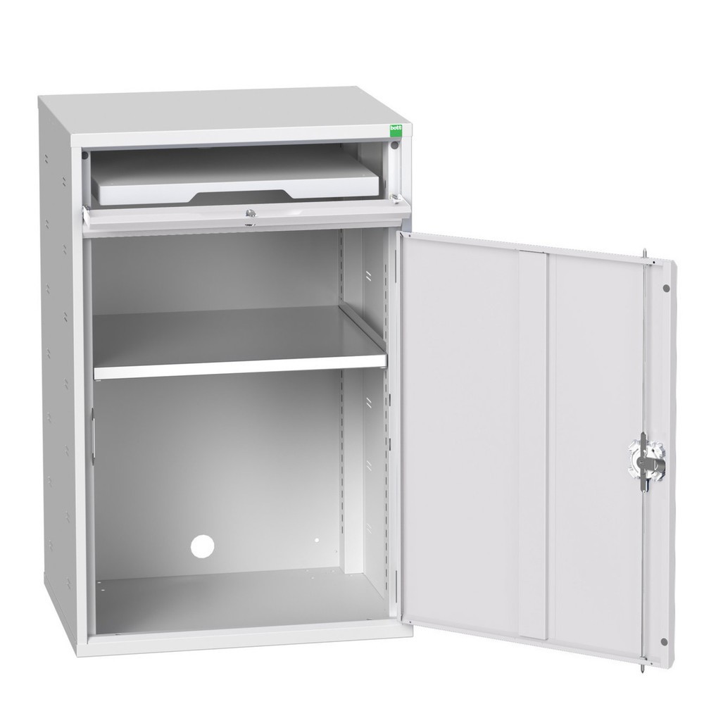 bott verso Computerschrank, mit 1 Fachboden und 1 Tablar, BxTxH: 650 x 550 x 1000 mm