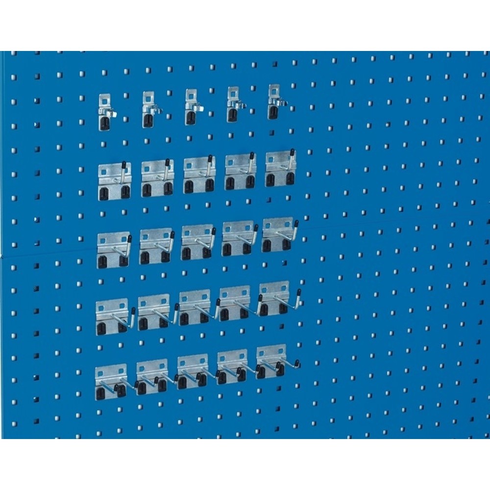 bott Werkzeughalter, 15 Haken/5 Doppelhaken/5 Werkzeugklemmen, BxHmm, 5 Werkzeugklemmen, 25-tlg.