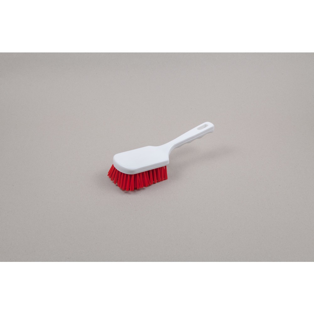 Brosse à manche hygiénique, plastique, poils polyester 0,50, dure, 240 mm, rouge