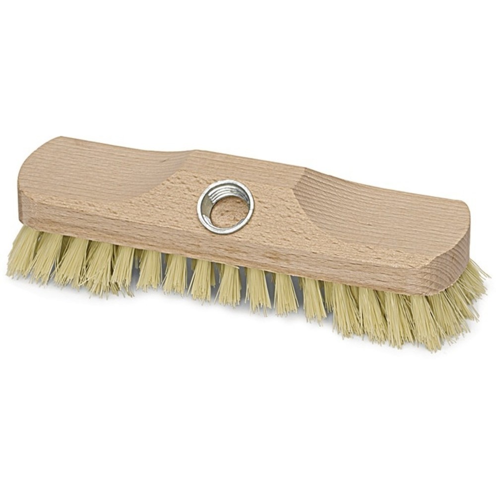 Brosse à récurer, corps en bois avec filetage, fibre plastique longueur 220 mm