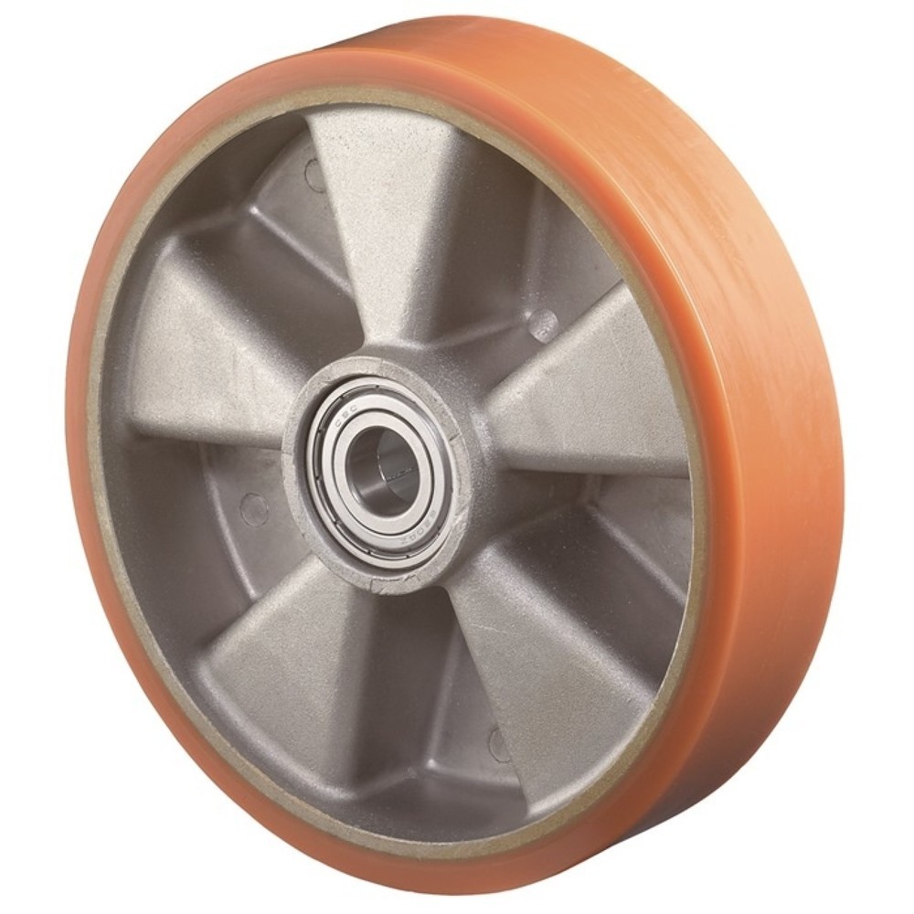 BS ROLLEN Roue de rechange, polyuréthane moulé, Ø de la roue 100 mm, capacité de charge 200 kg, Ø de l'axe 20 mm, longueur du moyeu 40 mm