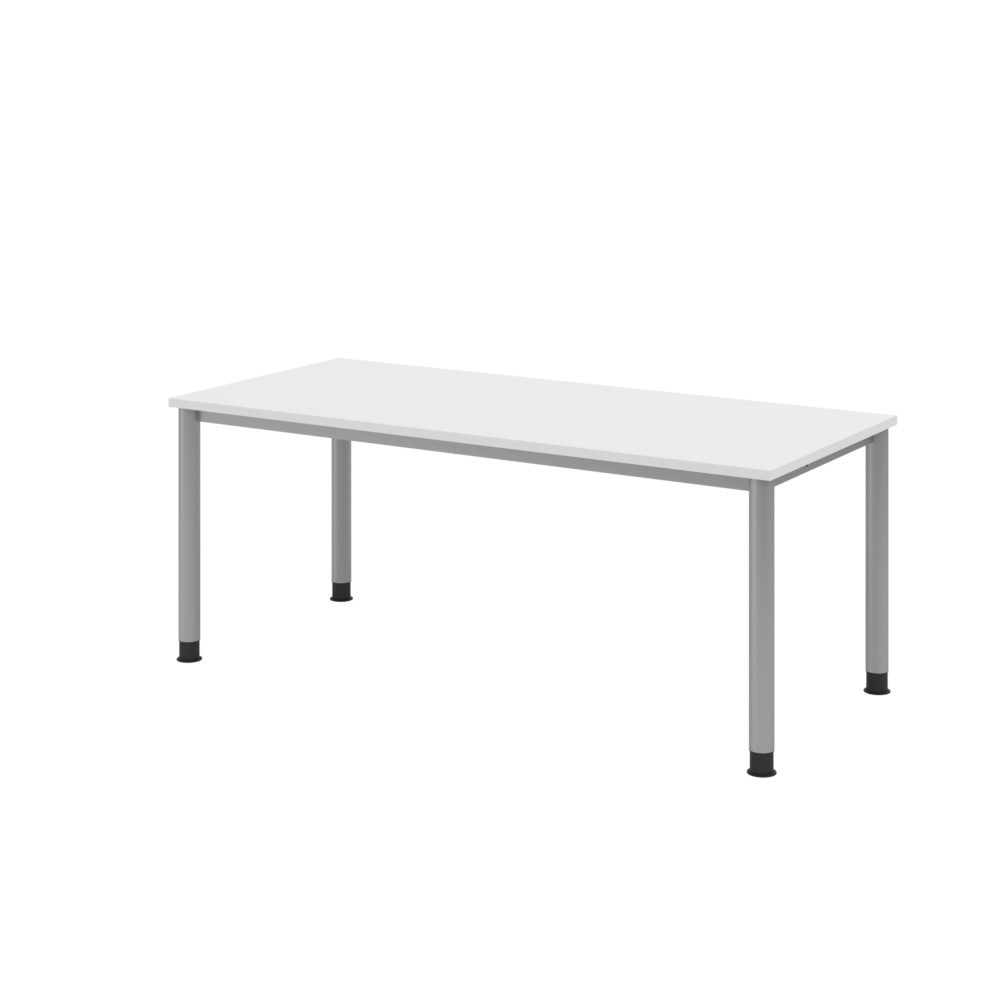 Bureau Akzent, bâti à 4 pieds, lxP 1 800 x 800 mm, blanc