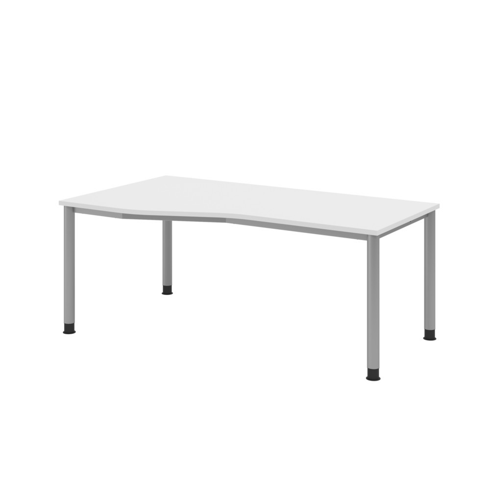 Bureau Akzent, bâti à 4 pieds, lxP 1 800 x 1 000 mm, blanc