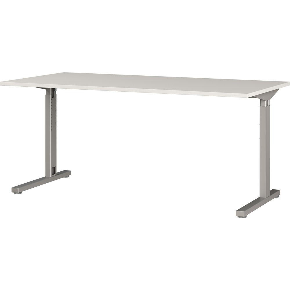 Produktabbildung Nr. 1: Bureau PROFI, 1 600 x 800 mm, réglable en hauteur mécaniquement, gris clair/argenté