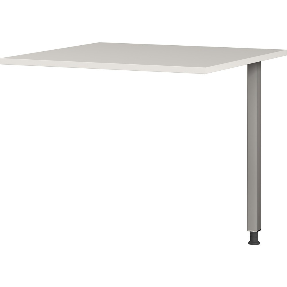 Bureau PROFI assemblage d'angle, 800 x 800 mm, gris clair/argenté