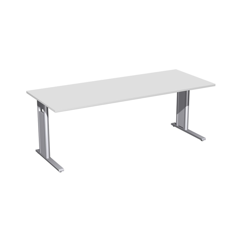 Bureau Profi, bâti à pied en C, lxP 2 000 x 800 mm, gris clair