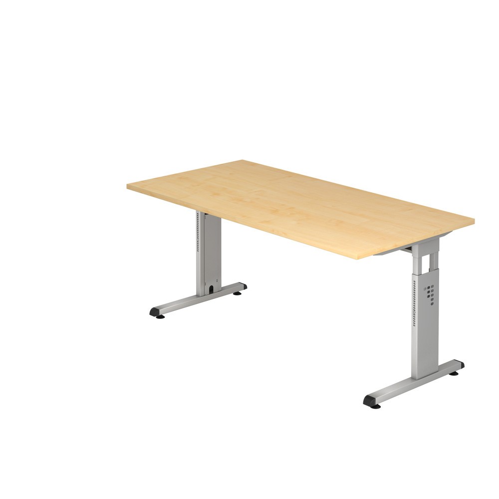 Bureau Solid, réglable en hauteur, lxP 1 600 x 800 mm, érable