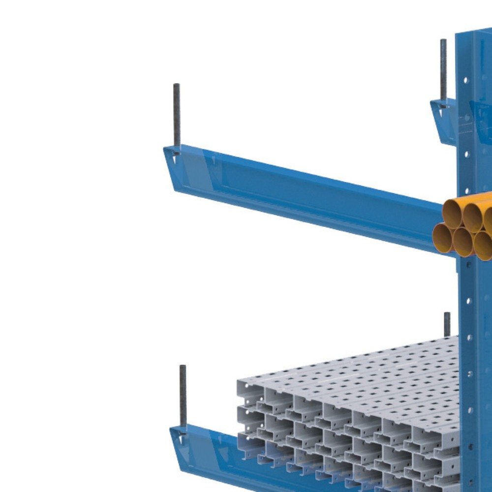 Illustration du produit: Butée enfichable pour rayonnage Cantilever META, charges lourdes