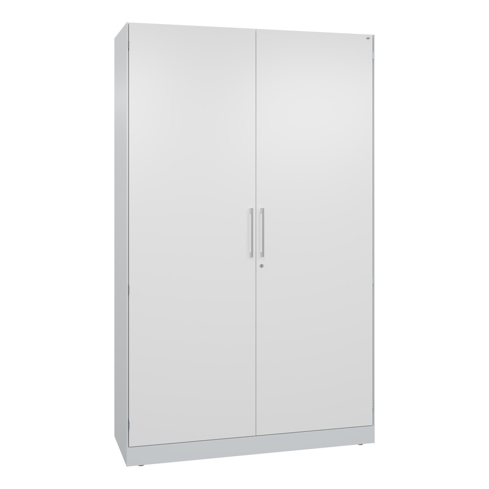 C+P Flügeltürenschrank Asisto, 5 OH, Breite 1.200 mm, lichtgrau, verkehrsweiß