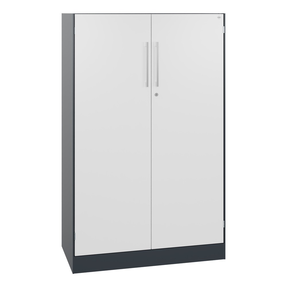 C+P Flügeltürenschrank Asisto, 3 OH, Breite 800 mm, anthrazitgrau, verkehrsweiß