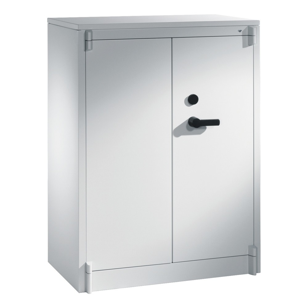 C+P Sicherheits-Flügeltürschrank , 3 OH, HxBxT 1.226 x 930 x 500 mm, lichtgrau, lichtgrau, lichtgrau