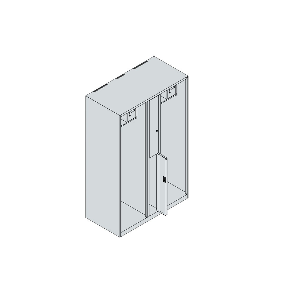 Produktabbildung Nr. 4: C+P Vestiaire pompier MAXI, pieds, HxlxP 1 850 x 1 200 x 600 mm, rouge feu, avec support de casque